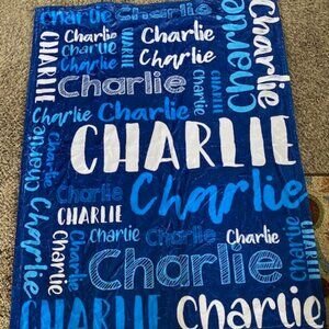 Brand New Personalized "Charlie" Blanket 48" by 40"